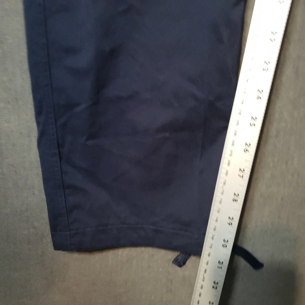 Hungson Cargo Pants Mens 34 Navy Blue Drawstring Elastic Waist Utility MP-2325